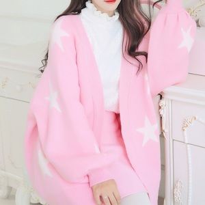 Rare spreepicky pink star cardigan